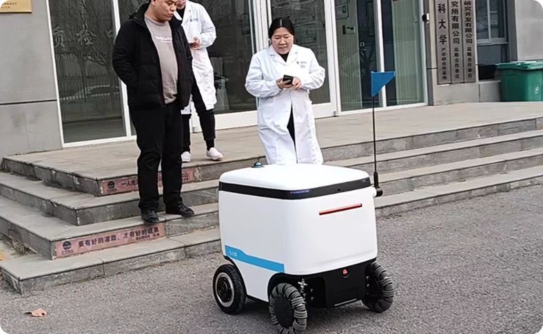 スマート物流の突破口:河北万邦福林製薬D製品Speedybotによるシームレスな屋内外配送
